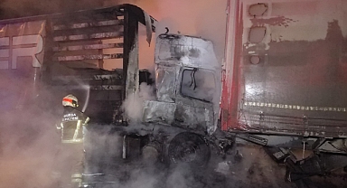 Bursa’da kaza yapan tır alev aldı: 1 ölü, 1 yaralı