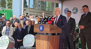 Bursa'da çiftçiye ücretsiz sulama borusu dağıtıldı