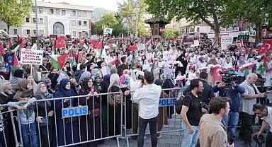 Bursa'da Filistin'e destek yürüyüşü