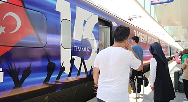 100 bin yolcu taşıyacak olan 15 Temmuz Demokrasi ve Milli Birlik Treni Eskişehir'de