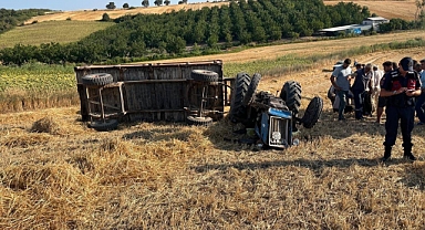 Devrilen traktörün altında kalan kişi hayatını kaybetti