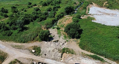 İznik'te kuraklık alarmı...Çakırca deresi kurudu, göl çekilmeye başladı