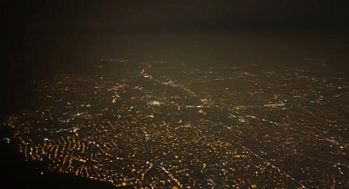 Kül yağmuruna tutulan Bursa'nın havadan görüntüsü