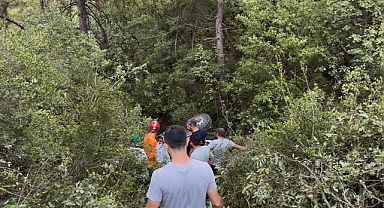 Orman yangınını söndürmeye giden tanker uçuruma yuvarlandı: 1 ölü 2 yaralı