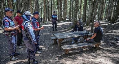 Uludağ'ın ormanlarında jandarmadan 24 saat motorize devriye