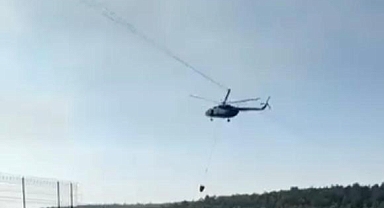 Yangına müdahale eden jandarma pilotundan büyük ustalık