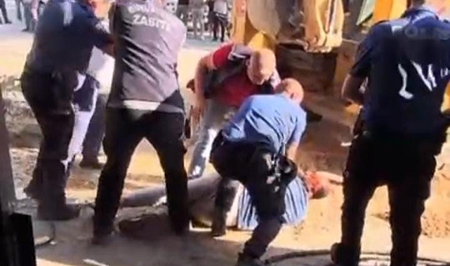 Bursa Osmangazi’de kafeterya yıkımı sırasında arbede: 1 polis yaralı