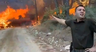 Çanakkale'deki orman yangınında bir itfaiye aracı yandı, itfaiye erleri canını zor kurtardı