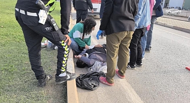 Bursa İnegöl'de Çekilen Motosiklet Devrildi: 1 Yaralı