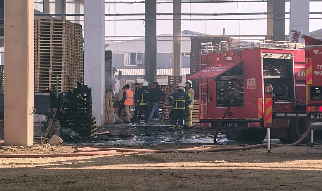 Bursa’da Palet Fabrikası Alevlere Teslim Oldu