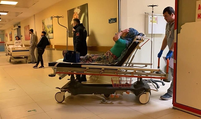 Kestel'de lastiği patlayan otomobil şarampole yuvarlandı