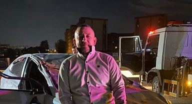 Bursa Mudanya'da Hurdaya Dönen Araçtan Burnu Bile Kanamadan Kurtuldu