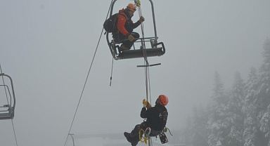 Uludağ'da Kurtarma Tatbikatı